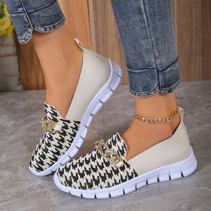 Chaussures décontractées à motif pied-de-poule
