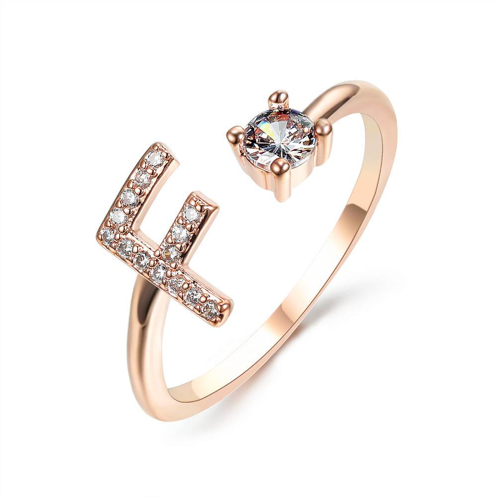 Adjustable Initial Letter Ring by Hylify